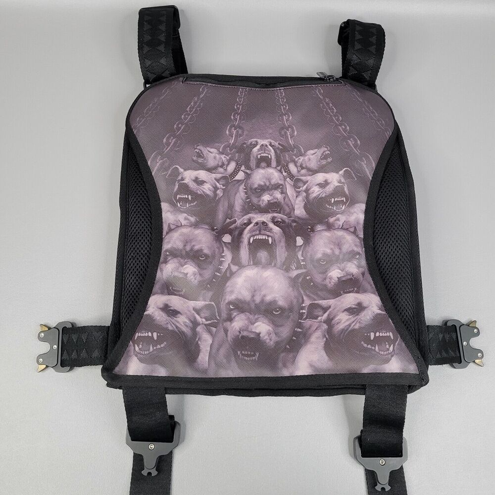 Sprayground Black and Gray Bulldog Backpack - Picture 2 of 16